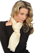 Cashmere & Silk accessories scarf mufflers scarva white smocke 170x25cm